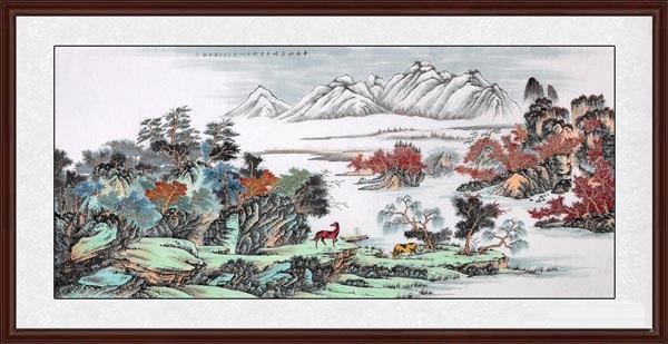 董事長(zhǎng)辦公室設(shè)計(jì)時(shí)掛哪些裝飾畫，可以襯托出品味和修養(yǎng)《春去秋冬時(shí)來運(yùn)轉(zhuǎn)》